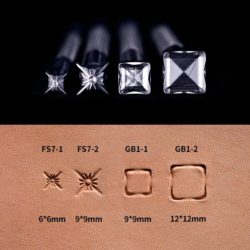 GB1 FS7 Leather Stamping Tool – Soft Gag Pattern for Handmade Carving and Saddle Making