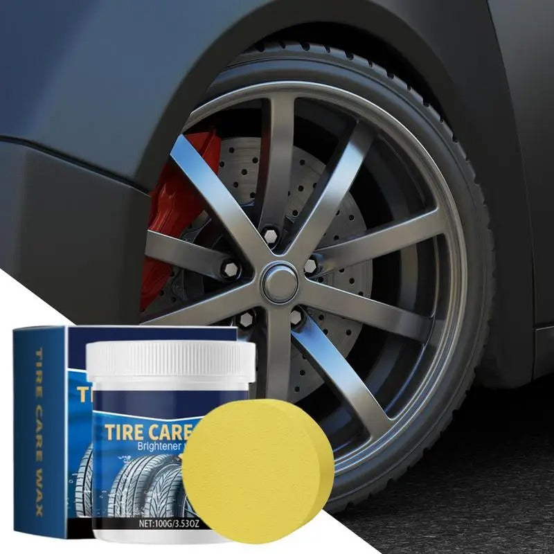 Car Tire Coating Paste – 100g Long-Lasting Tire Dressing & Stain Remover - Delicate Leather