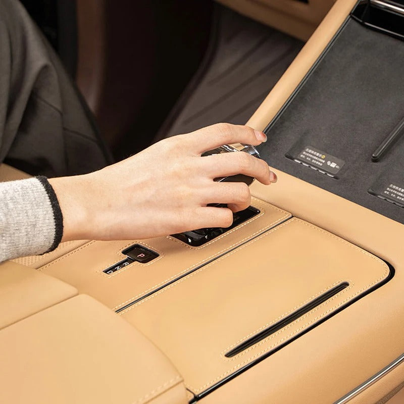 Leather Central Control Panel Stickers & Cup Mat – For SERES AITO M7 2024 - Delicate Leather
