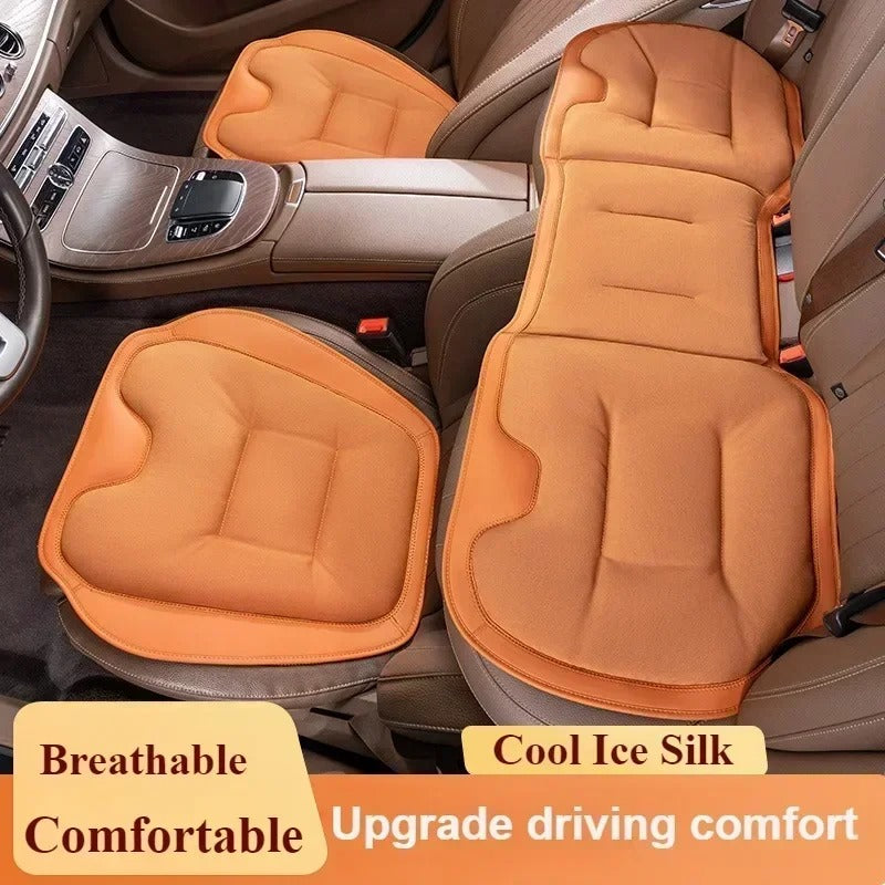 Universal Ice Silk Car Seat Cover – Four-Season Comfortable, Breathable, and Luxurious Seat Cushion Protector - Delicate Leather