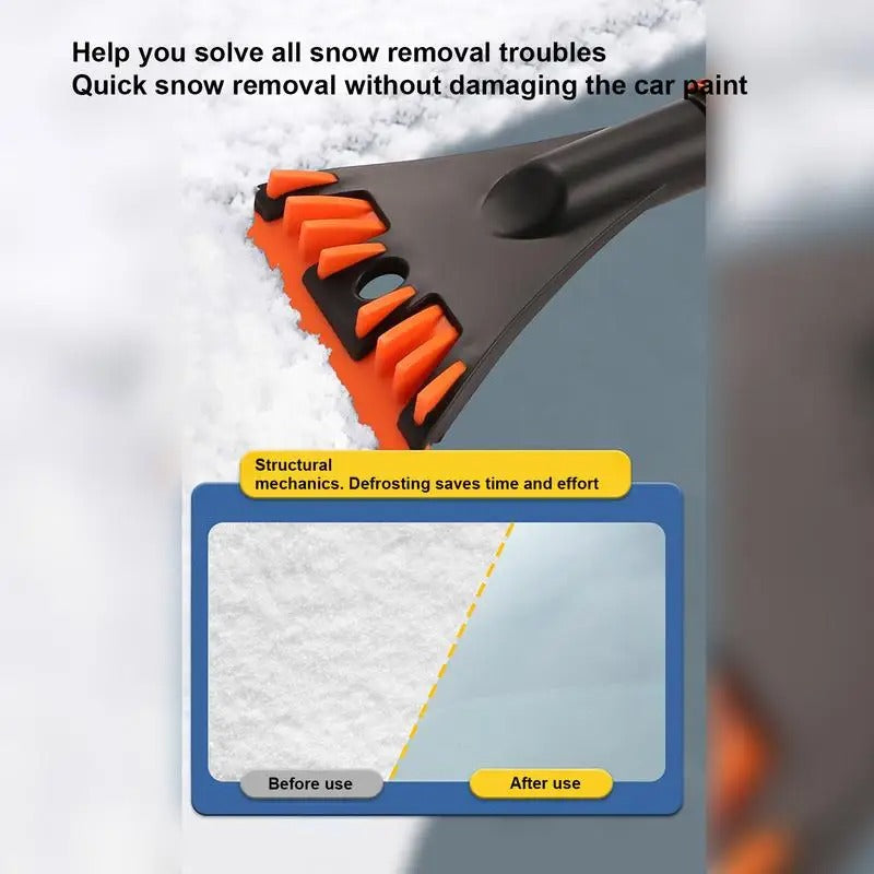Portable Windshield Scraper – Lightweight Multi-Functional Snow & Ice Removal Tool - Delicate Leather