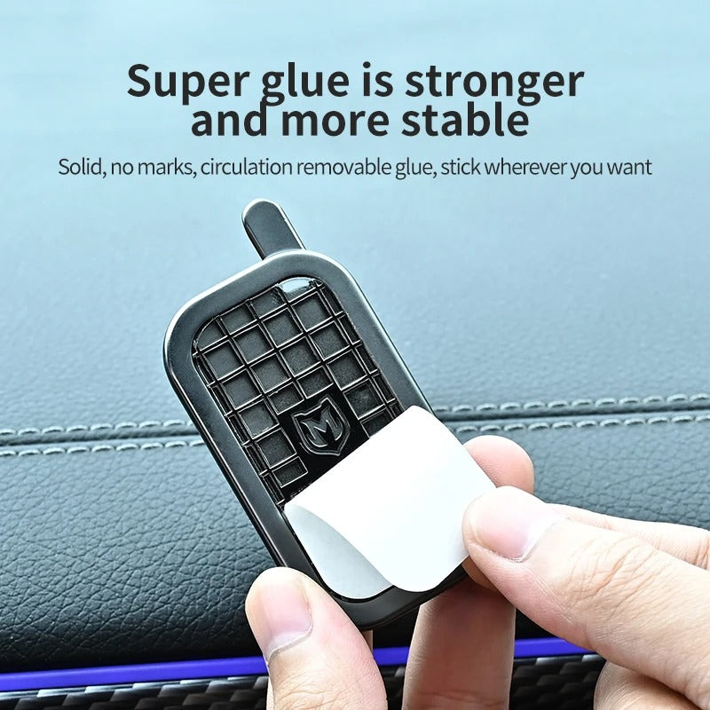 Titanium Alloy Temporary Parking Number Plate – Metal Number Display for Cars & Trucks - Delicate Leather