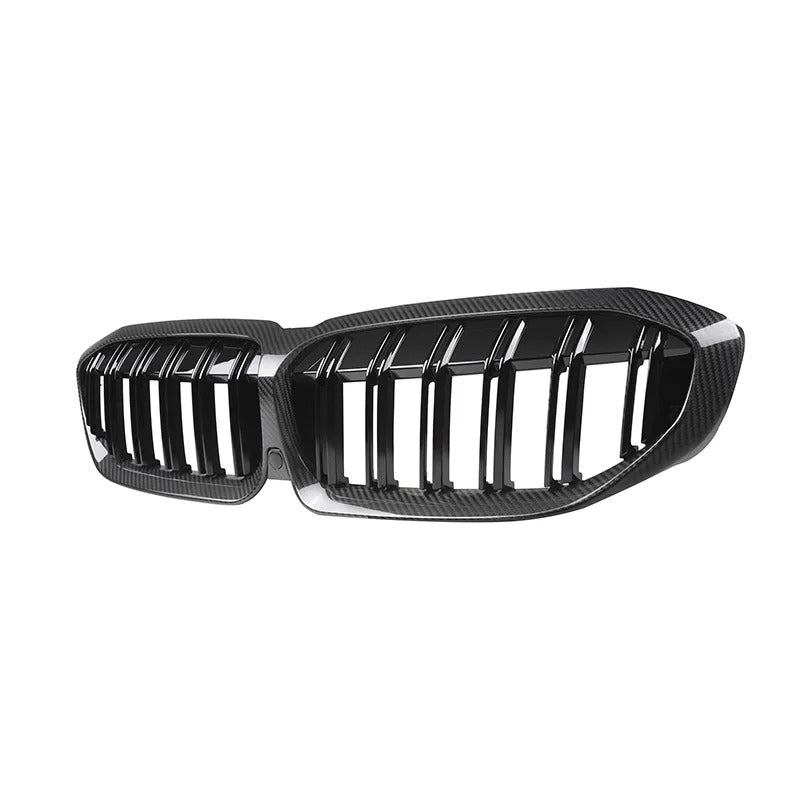 Real Carbon Fiber Front Kidney Grille for BMW 3 Series G20/G21/G28 Pre-LCI (2019-2022) - Delicate Leather