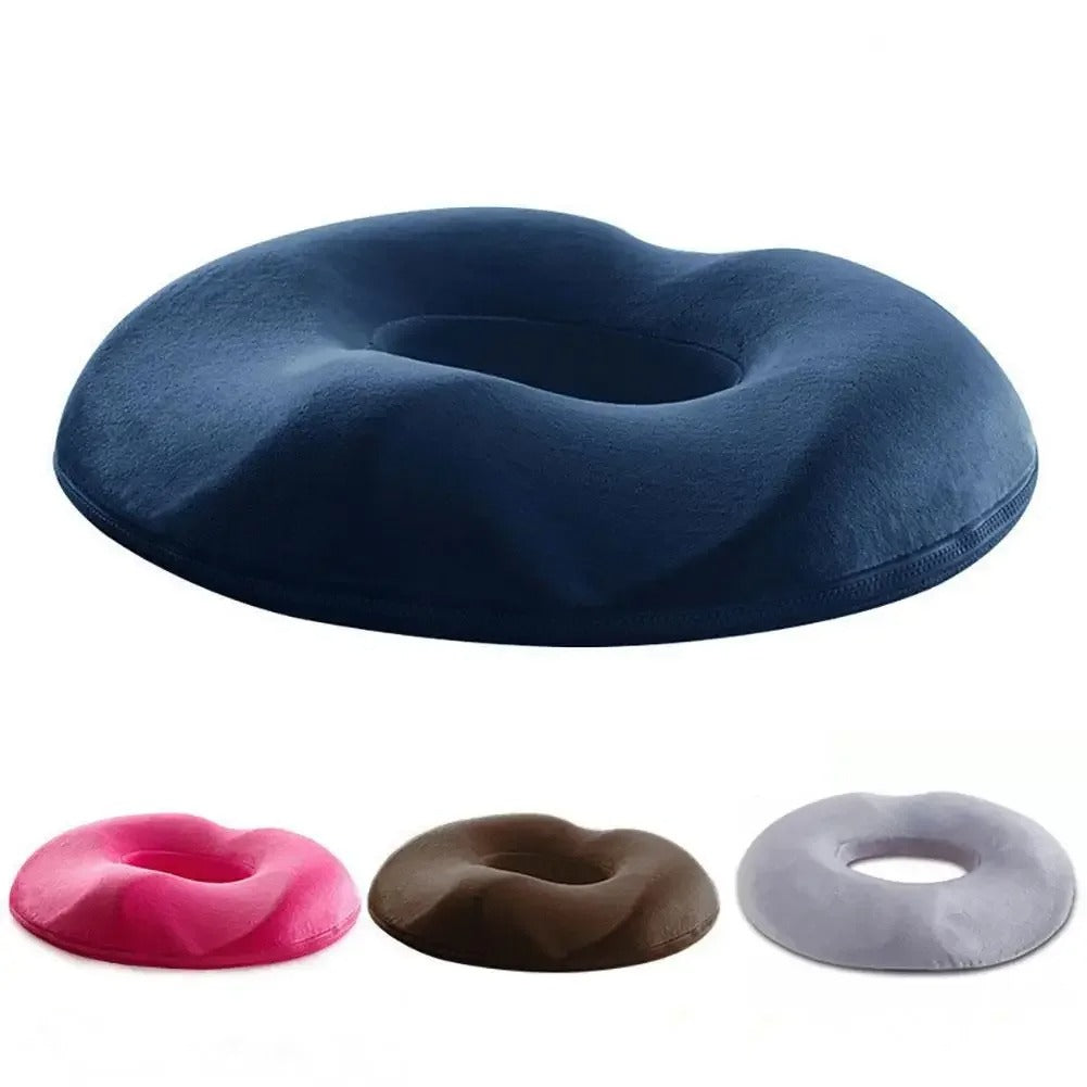Donut Pillow – Memory Foam Seat Cushion for Tailbone & Hemorrhoid Relief - Delicate Leather