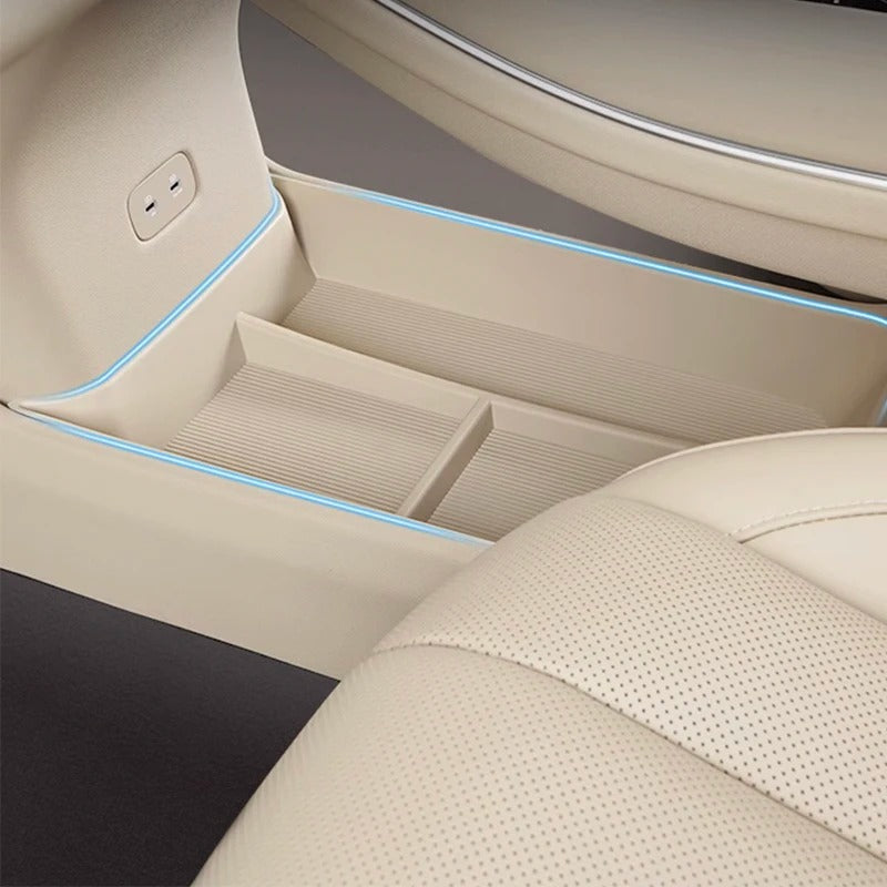 Central Control Lower Storage Box – Silicone Organizer for Aito M7 (2022-2024) - Delicate Leather