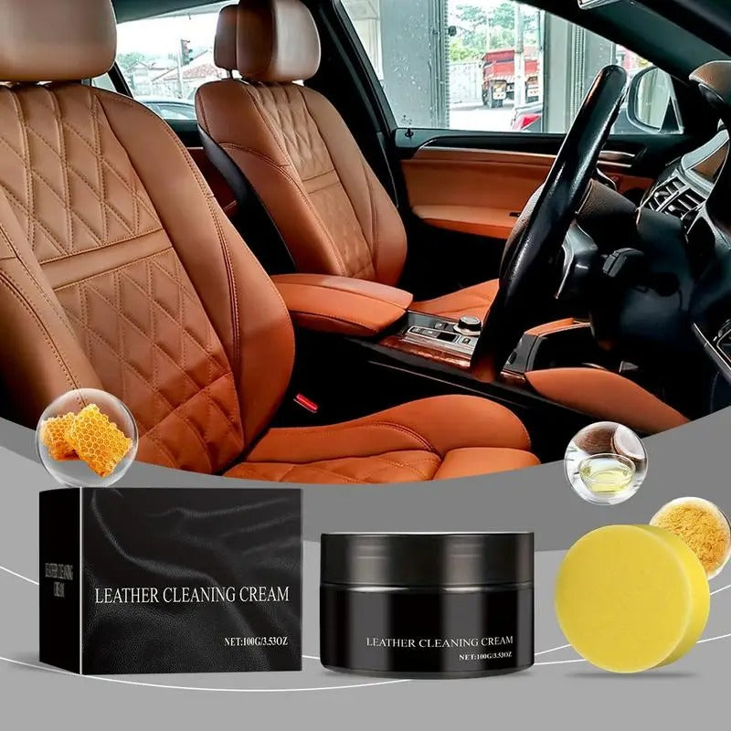 Leather Conditioner & Repair Kit – Deep Cleaner & Brightener for Car Seats and Leather Interiors - Delicate Leather