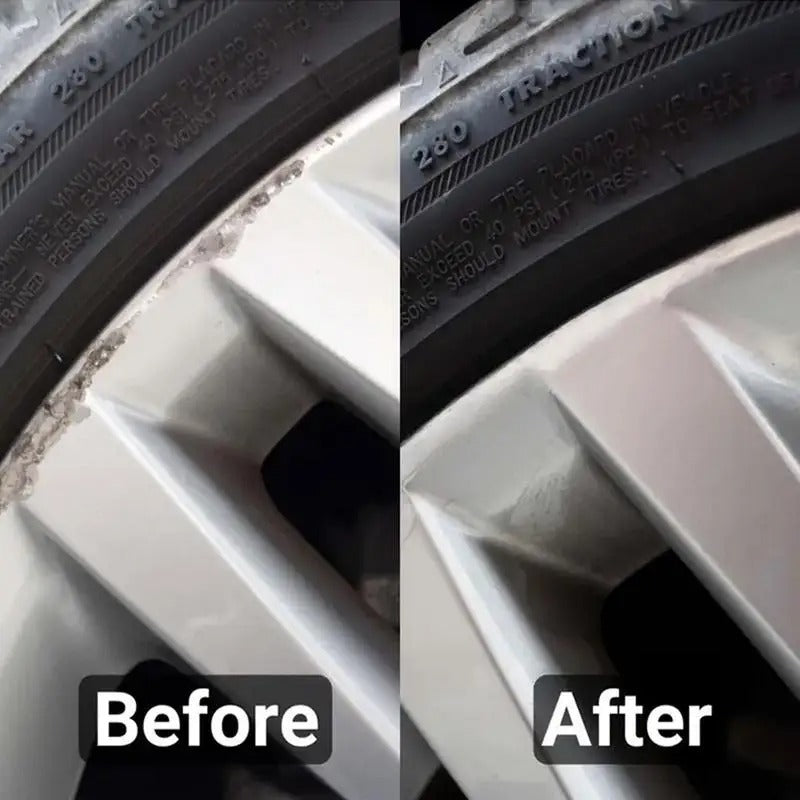 Wheel Polish 80g - Car Wheel Dust Cleaner & Scratch Repair with Sponge