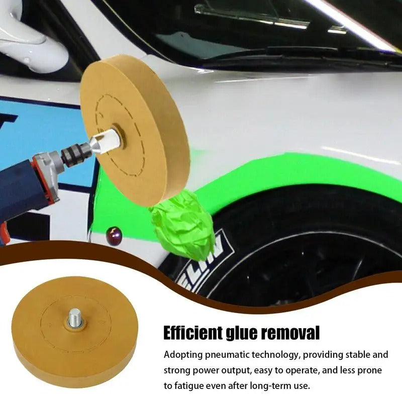 Car Decal Remover Eraser Wheel – Durable Adhesive Remover for Paint, Glass, & Metal - Delicate Leather