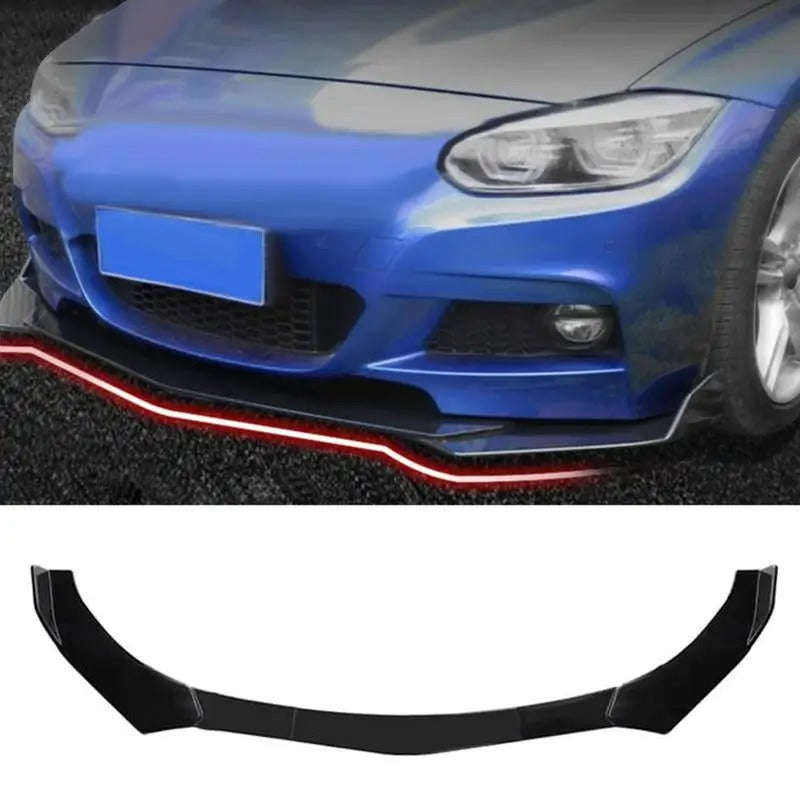 Adjustable Front Bumper Lip Splitter – Universal Fit Body Kit Spoiler - Delicate Leather