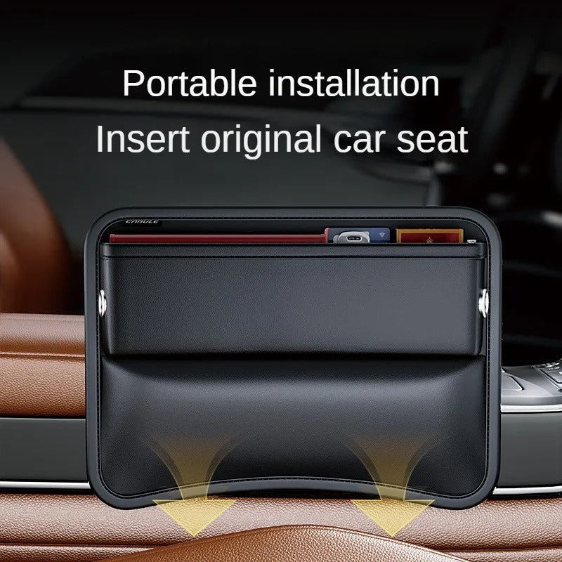Premium Leather Car Seat Gap Storage Box – Lightweight & Multi-Functional Organizer