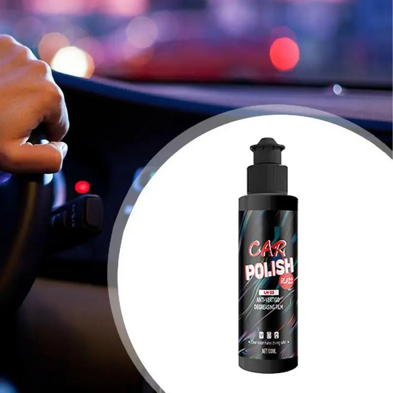 Car Glass Oil Film Cleaner – 100ml Windshield Polish & Scratch Removal Liquid - Delicate Leather
