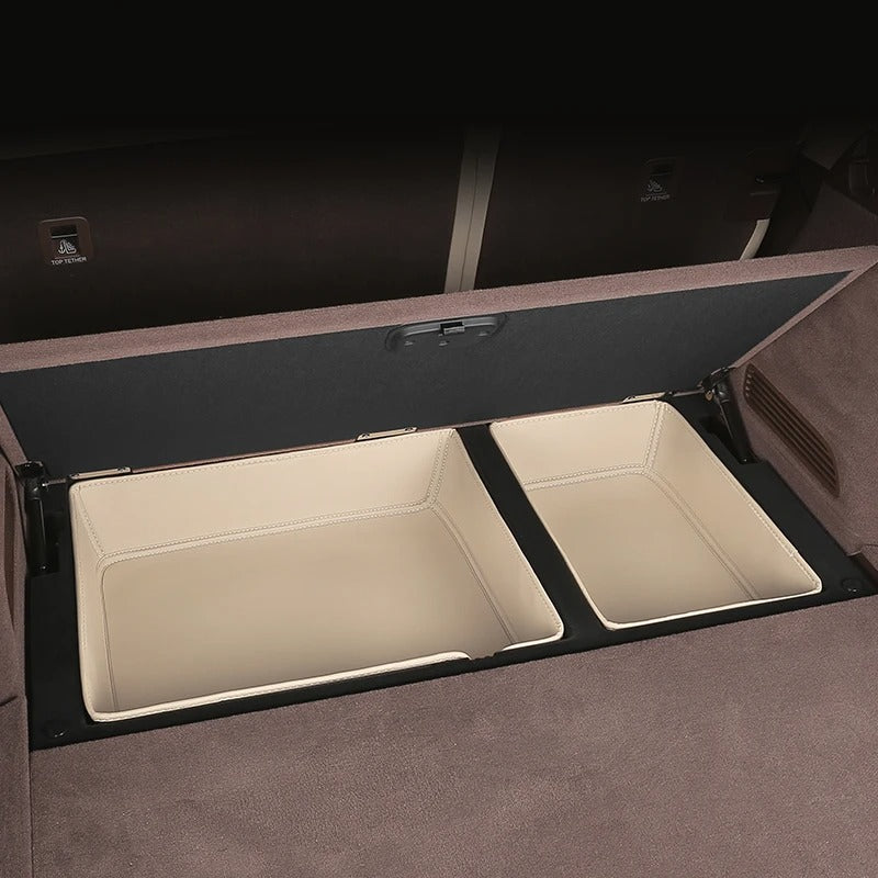 Lower Trunk Storage Bag – PU Leather Silent Pocket for SERES 7 & Huawei AITO M7 - Delicate Leather