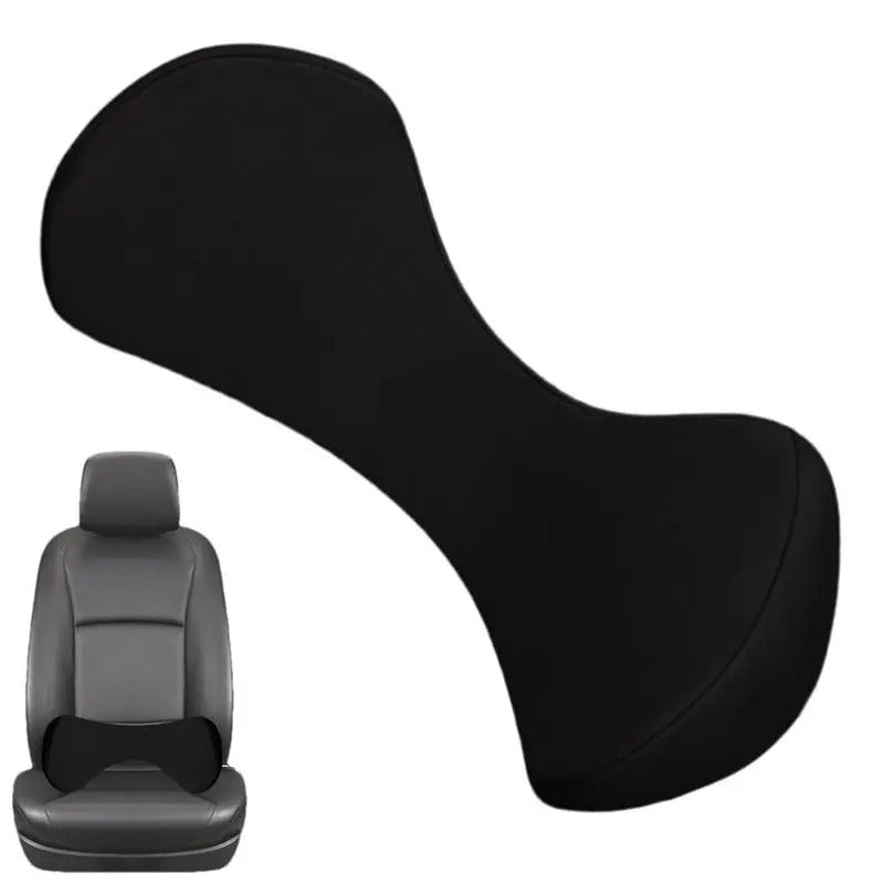 Ergonomic Memory Foam Car Lumbar Cushion – Supportive Waist Pad for Car, Office, and Home - Delicate Leather