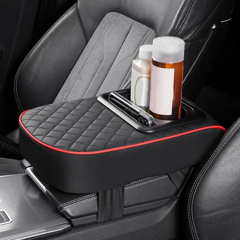 Car Armrest Box Pad – Universal Console Cushion for Comfort and Support - Delicate Leather