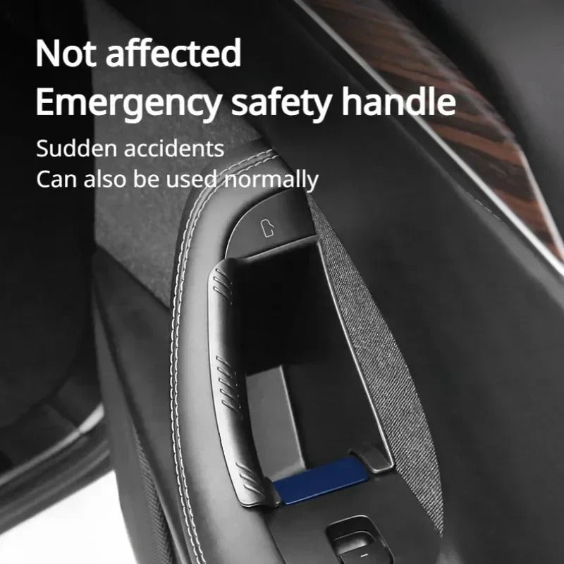 Tesla Model X 2023 Door Side Storage Box – Front Door Handle Tray Organizer - Delicate Leather