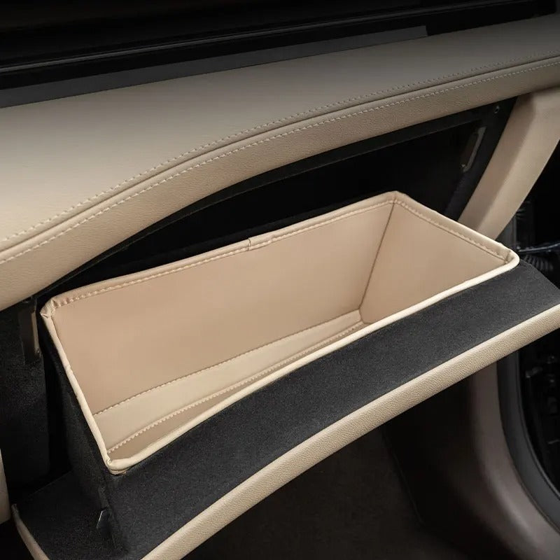 PU Leather Glove Box Storage Bag – Center Console Organizer - Delicate Leather