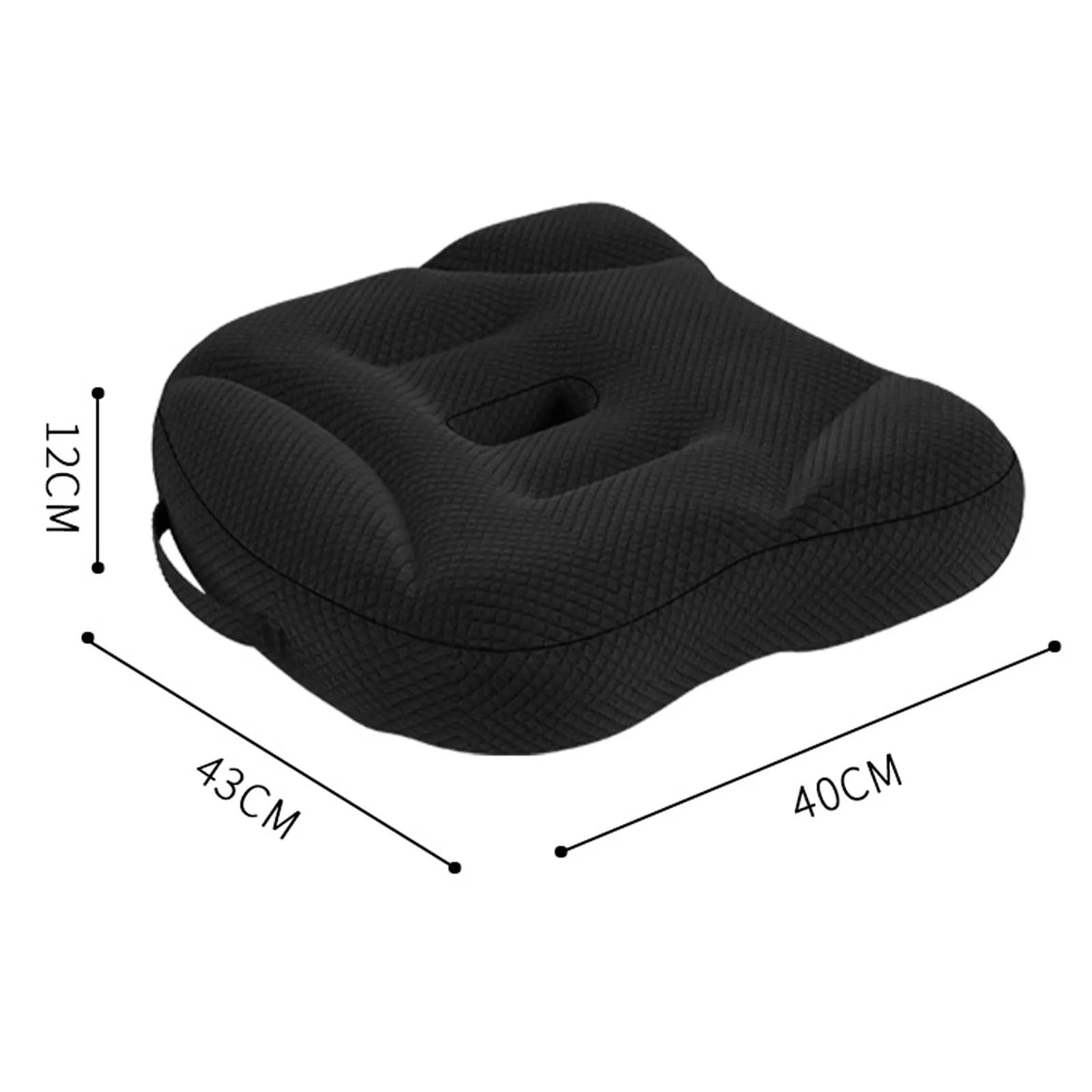 Portable Car Seat Booster Cushion – Breathable Memory Foam Heightening Pad for Improved Driving Comfort and Visibility - Delicate Leather