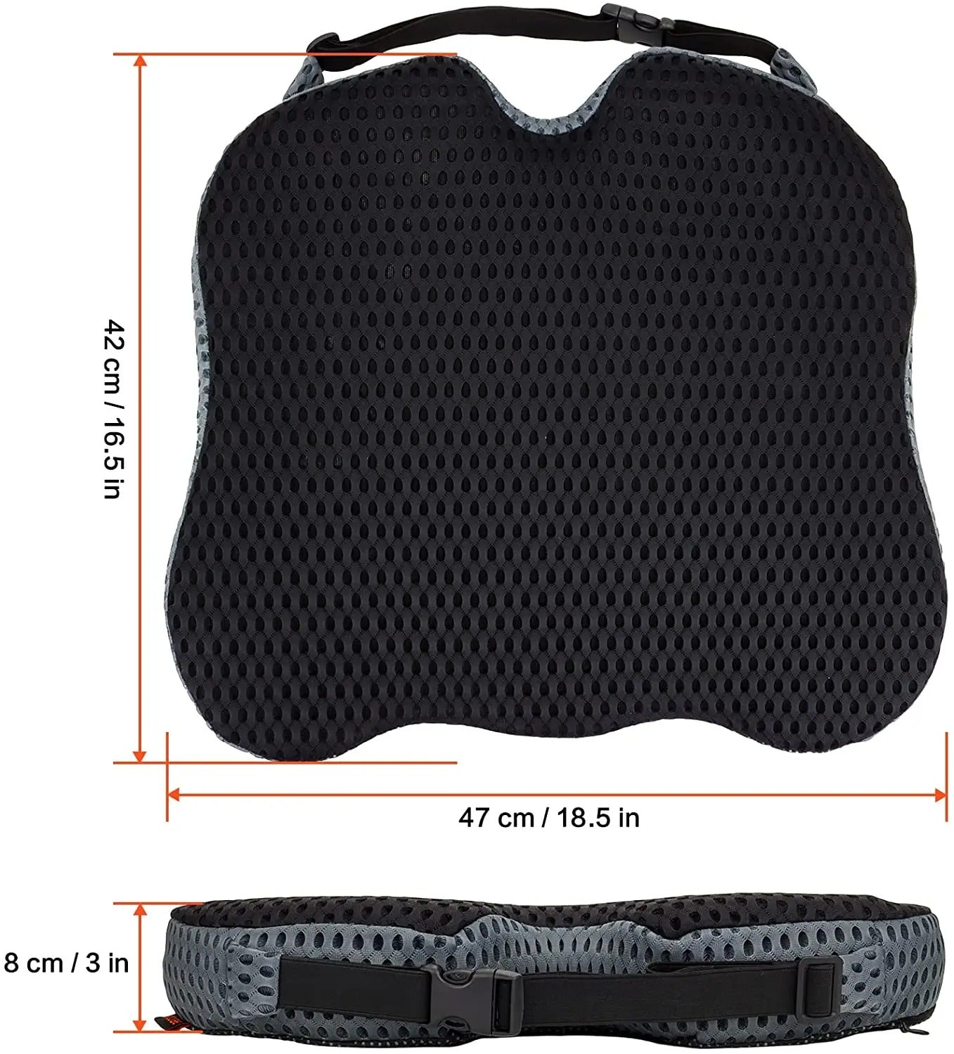 Orthopedic Memory Foam Seat Cushion – Tailbone & Sciatica Pain Relief for Car, Office, and Wheelchair Use - Delicate Leather