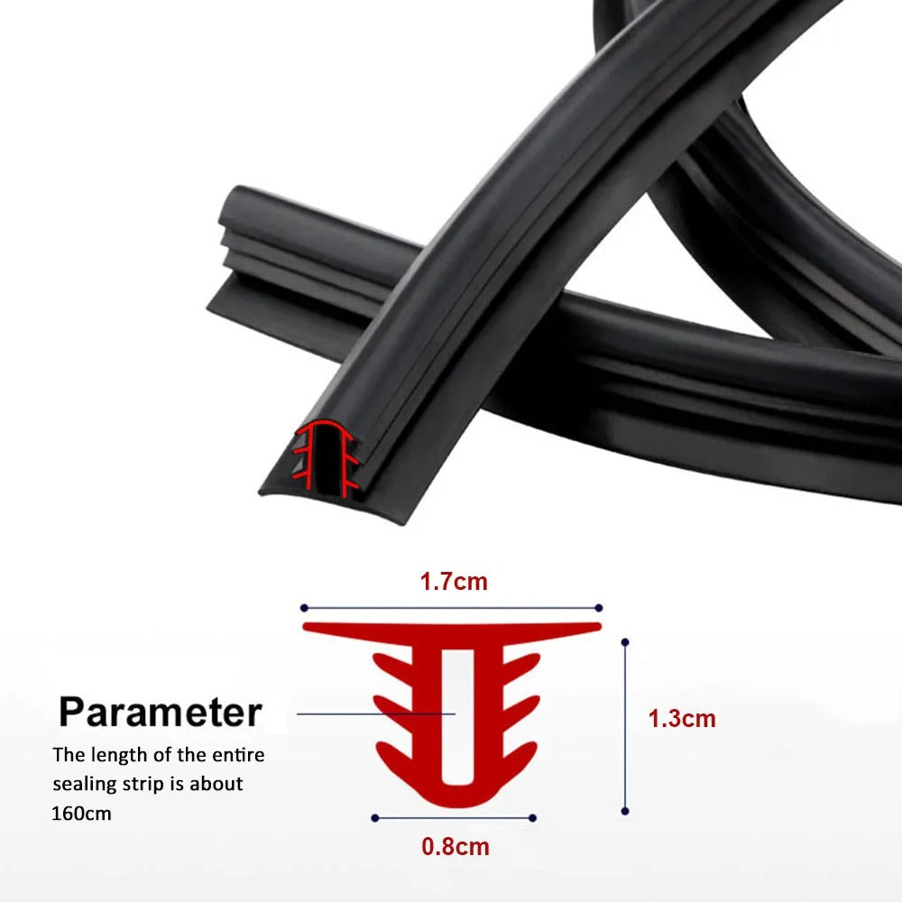 Universal Car Dashboard Sealing Strip - Dustproof, Soundproof Styling Sticker for Interior Seal - Delicate Leather