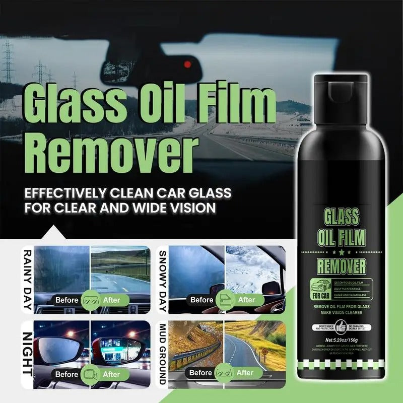 Glass Oil Film Remover – High-Efficiency Auto Glass Cleaner for Windshields & Windows