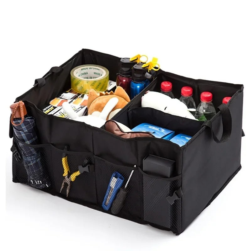 Large Capacity Collapsible Car Trunk Organizer – Durable 600D Oxford Cargo Storage Box - Delicate Leather