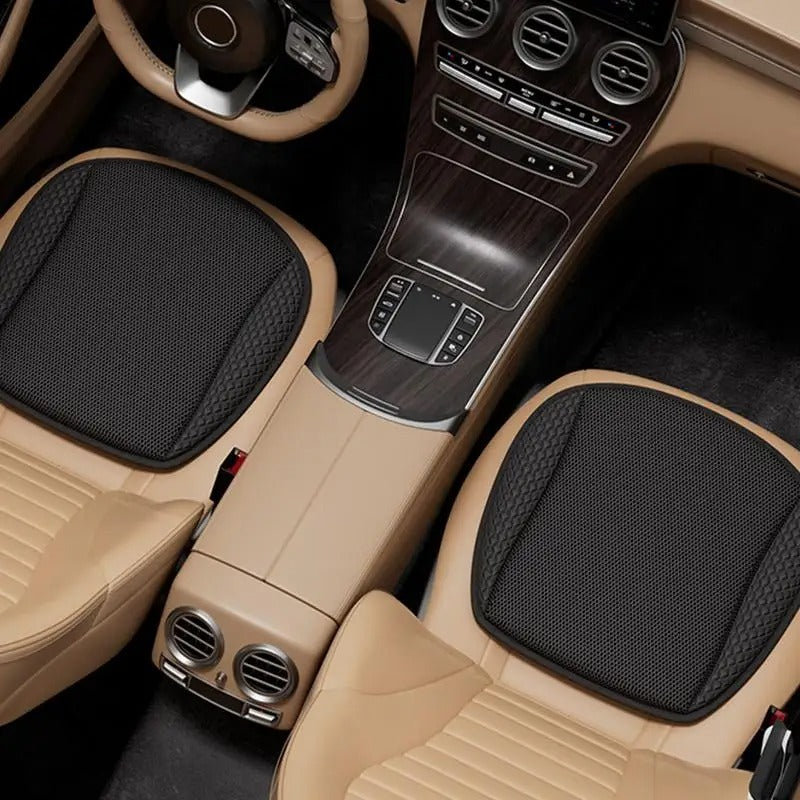 USB Cooling Seat Cushion – Ventilated Ice Silk Cover with 5 Fans & Adjustable 3-Speed Control
