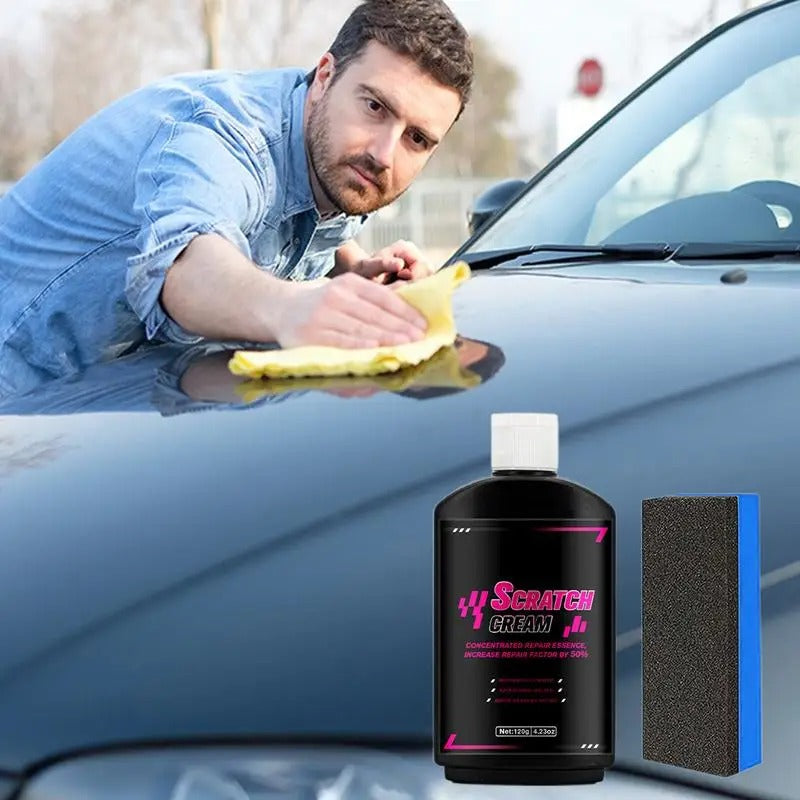 Car Scratch Repair Wax – 120g Polishing Kit for Deep Scratch Removal & Long-Lasting Shine - Delicate Leather