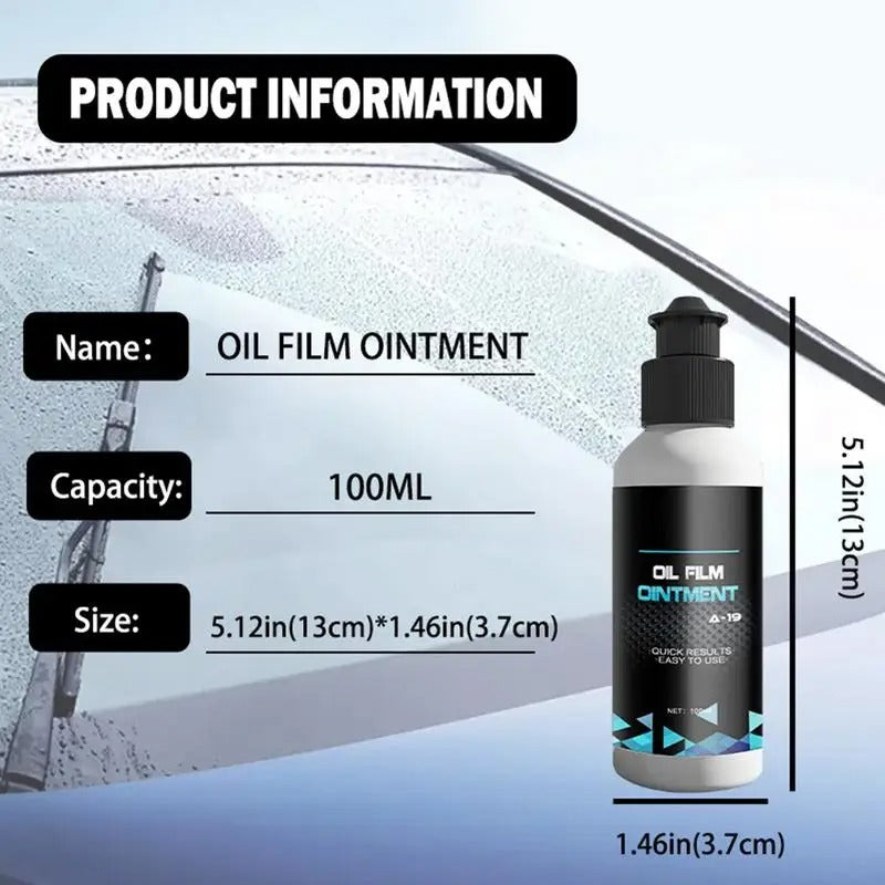 Professional Oil Film Remover – Glass Cleaner for Car Windows & Windshields - Delicate Leather