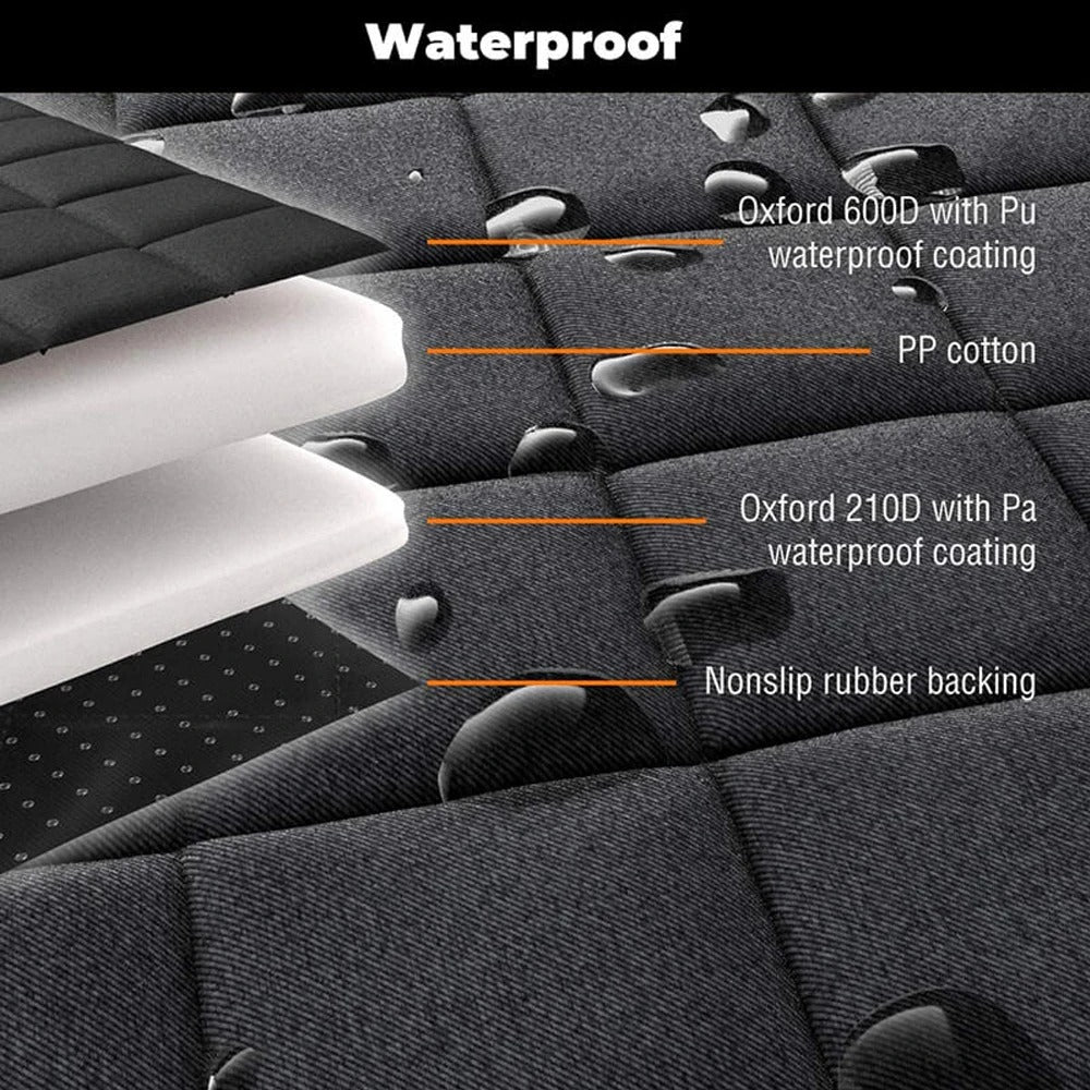 Waterproof Dog Car Seat Cover Pad - Anti-Scratch, Double-Sided Fabric Travel Protector