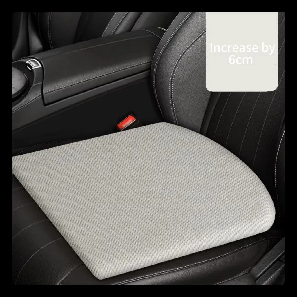 Universal Car Booster Seat Cushion – Thickened Memory Foam Slope Cushion for Extra Comfort - Delicate Leather