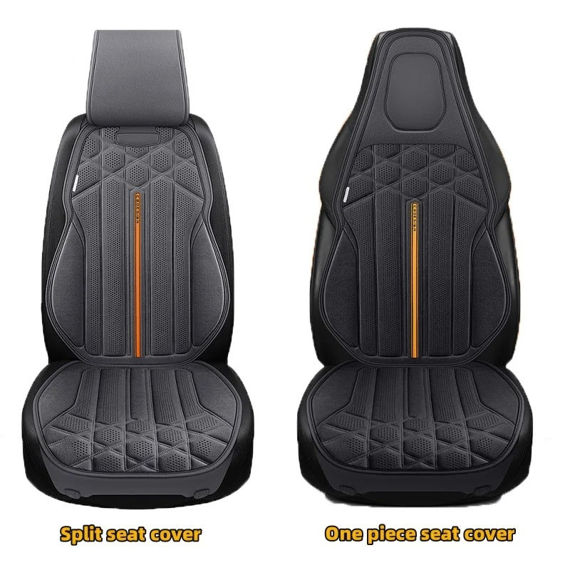 Universal Soft Suede Car Seat Cover - Breathable, Anti-Slip Driver's Support Cushion - Delicate Leather