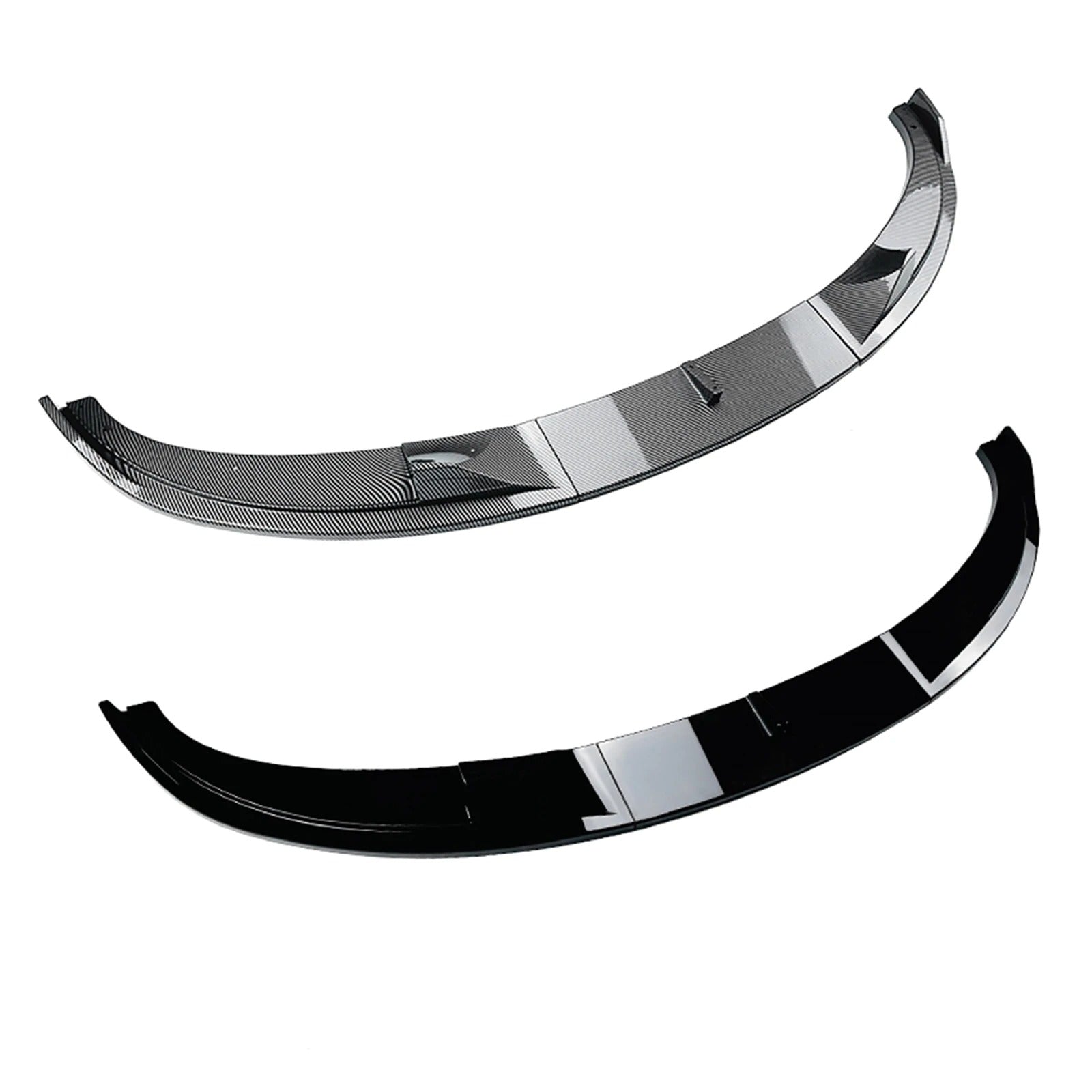 Front Bumper Spoiler Lip for BMW 5 Series E60/E61 M5 (2005-2010) – Carbon Fiber Look/Gloss Black - Delicate Leather