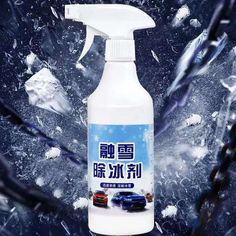 Snow Cleaner Spray 500ml – Window Deicing and Defrosting Spray for Windshield and Car Glass - Delicate Leather