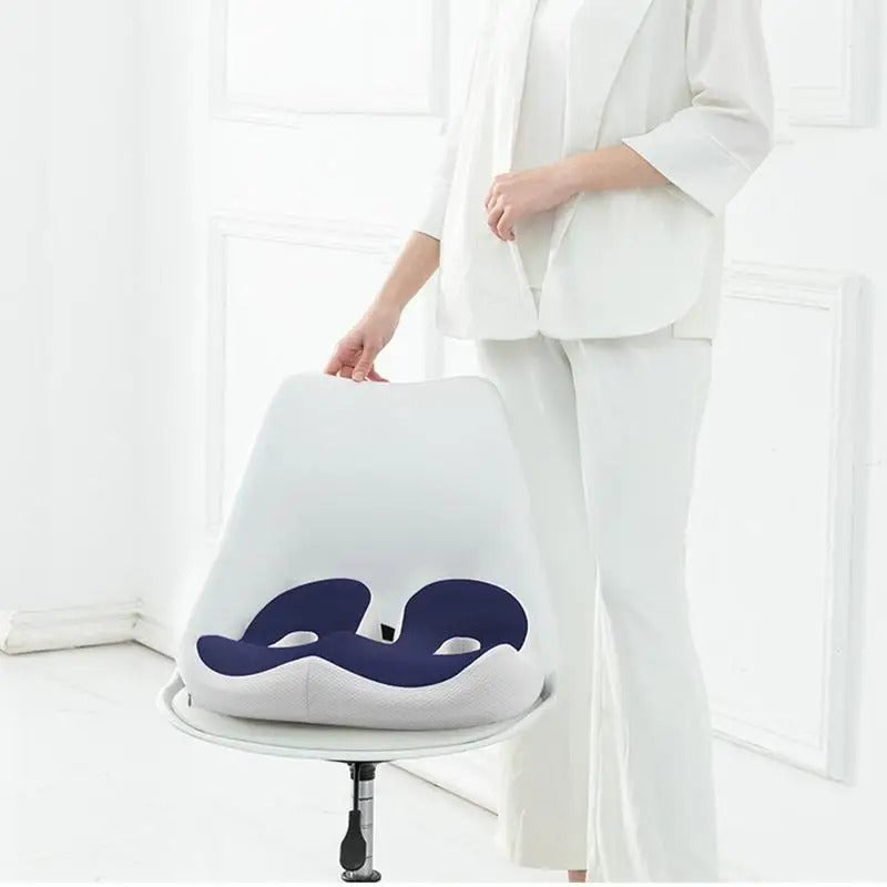 Orthopedic Memory Foam Seat Cushion – Non-Slip Comfort for Tailbone, Sciatica, and Back Pain Relief - Delicate Leather