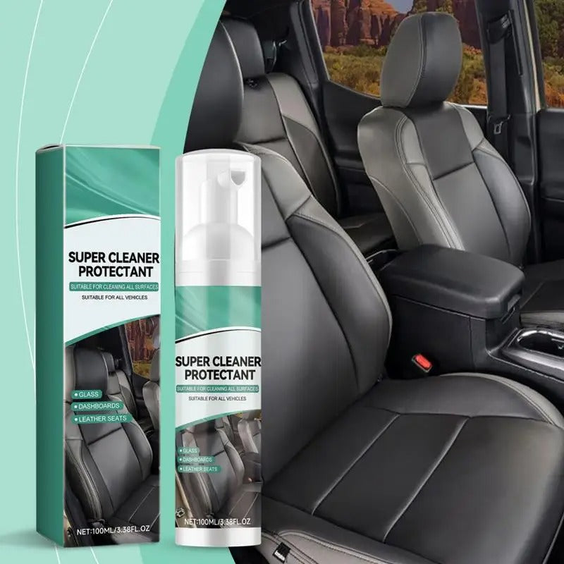 Interior Car Cleaner Foam – Deep Cleaning & Protection for Leather, Fabric, and Dashboard - Delicate Leather