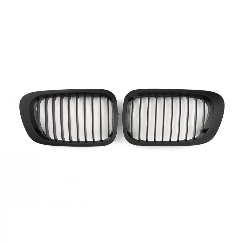 MagicKit Matte Black Kidney Grilles for BMW 3-Series E46 Coupe (1999-2003 Pre-facelift) - Delicate Leather