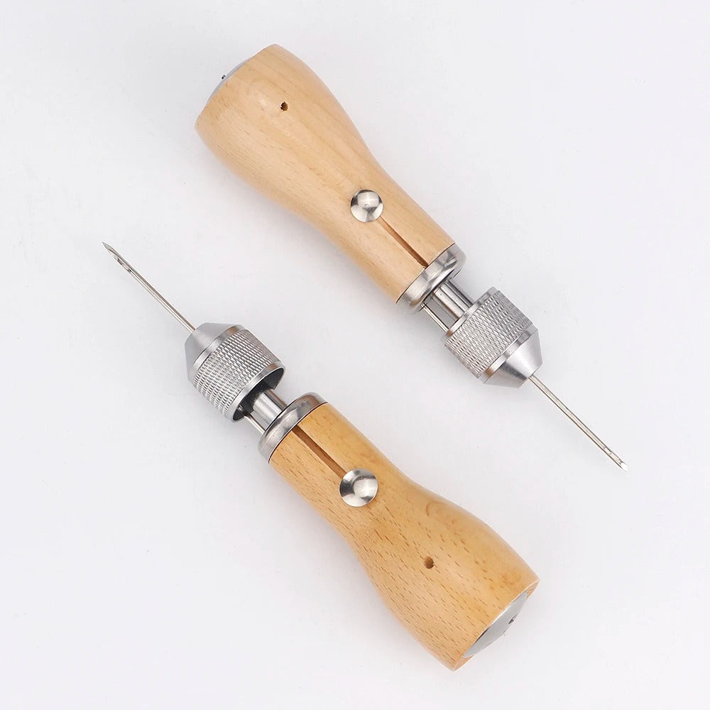 Speedy Stitcher Sewing Awl Kit - Professional Hand Stitching Tool for Leather & Heavy Fabrics - Delicate Leather