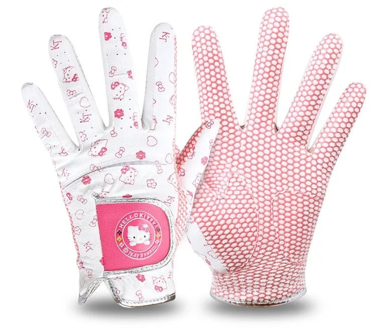 Women's Cat Lady Golf Gloves – Non-Slip Silicone Palm, Fashionable & Wear-Resistant