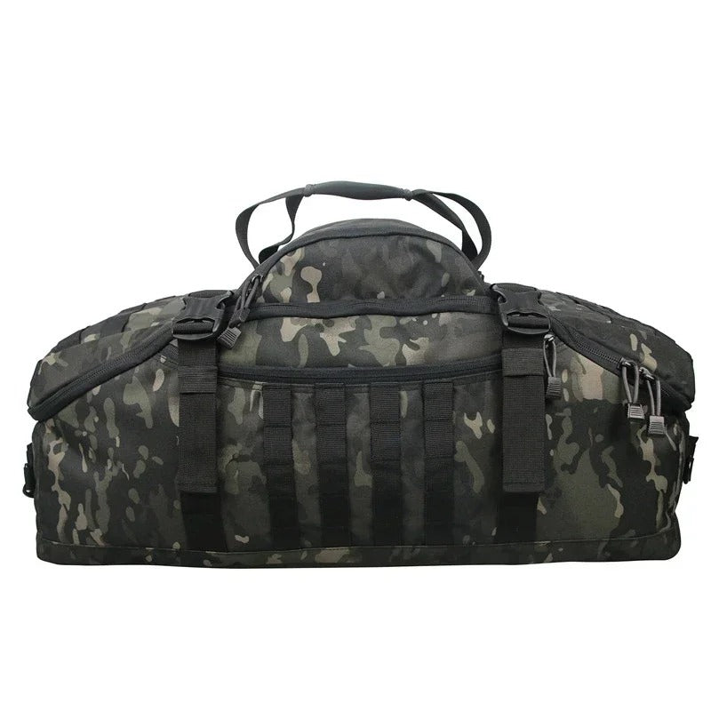 40L/60L/80L Molle Tactical Duffel Backpack – Multi-Function Gym, Travel & Outdoor Bag - Delicate Leather