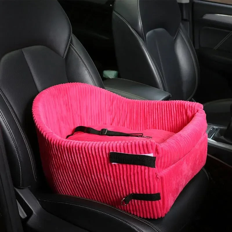 Comfortable Pet Car Seat Carrier Bag - Washable Travel Cushion for Dogs & Cats - Delicate Leather