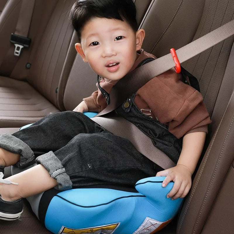 Children's Car Booster Cushion – Portable Safety Seat & Dining Chair Cushion - Delicate Leather