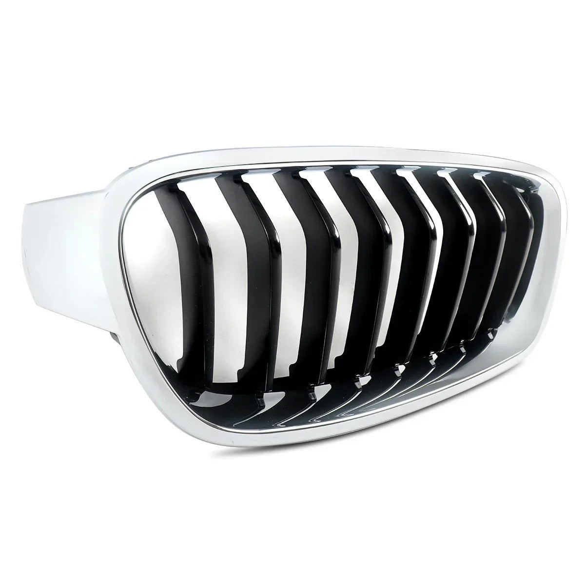 Right Side Front Kidney Grille – Chrome & Black Replacement for BMW 3 Series F30/F31/F35 (2012-2018) - Delicate Leather