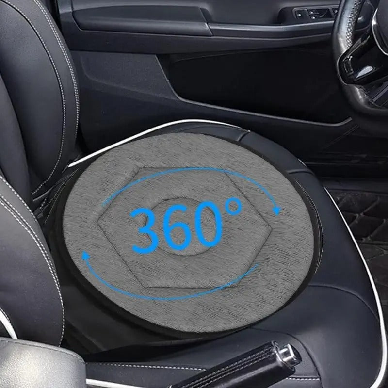 360° Rotating Car Seat Cushion – Portable Swivel Seat for Easy Movement - Delicate Leather