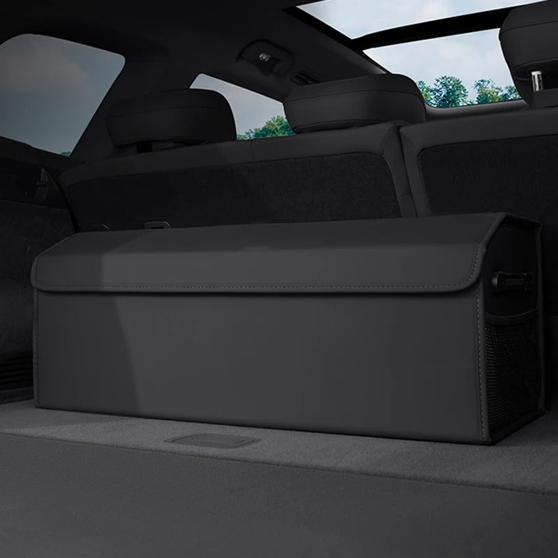 Large-Capacity PU Folding Car Trunk Storage Box with Lid – Portable Organizer for SERES AITO M5/M7/M9 - Delicate Leather