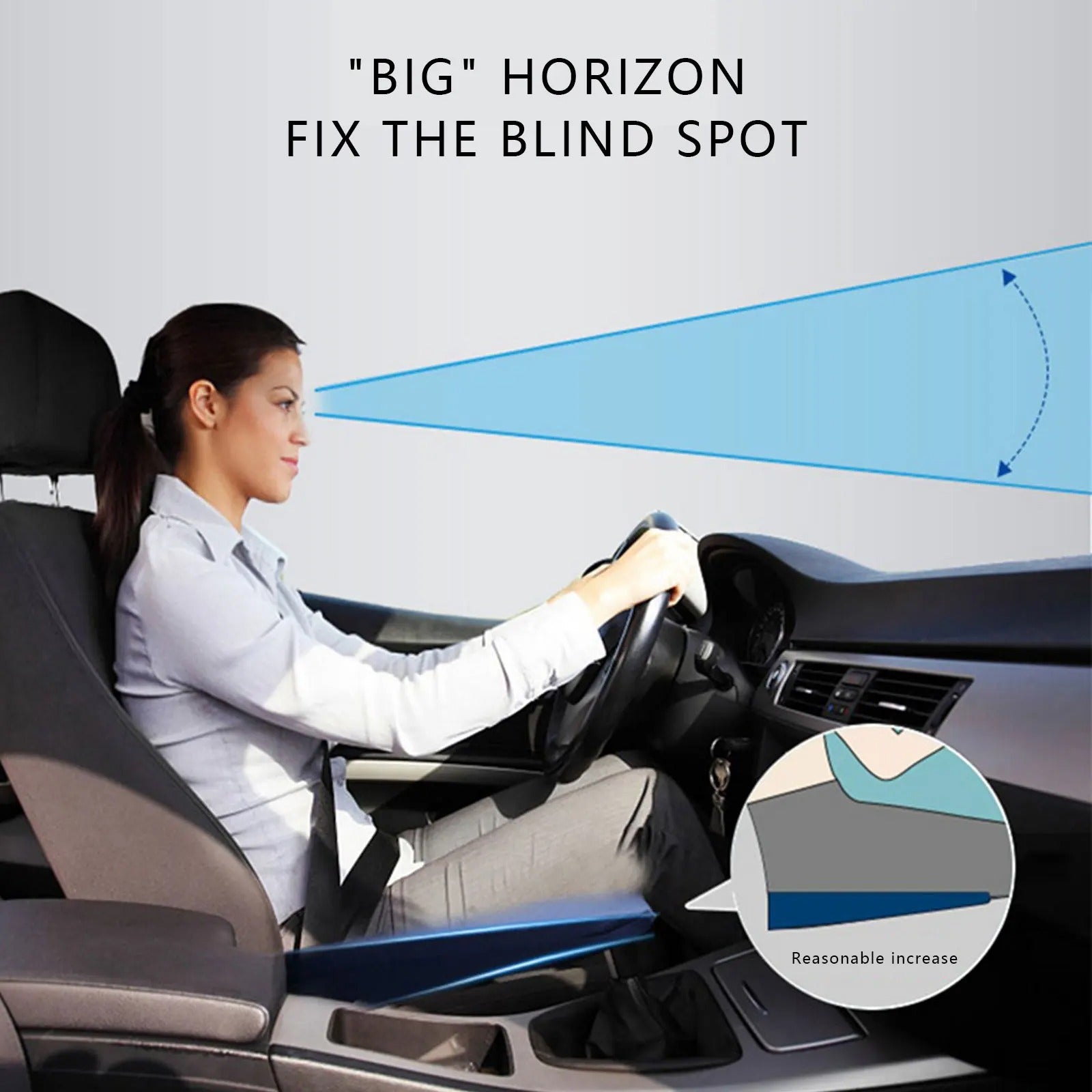 Car Seat Heightening Cushion – Ergonomic Thickened Driver Seat Cushion for Comfort and Improved View