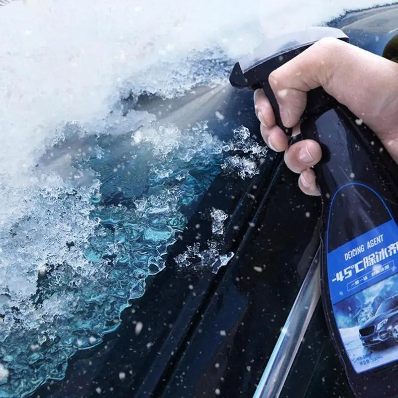 Car Deicer Spray 500ml – Fast-Acting Ice & Snow Melting Spray for Auto Windshields and Windows - Delicate Leather