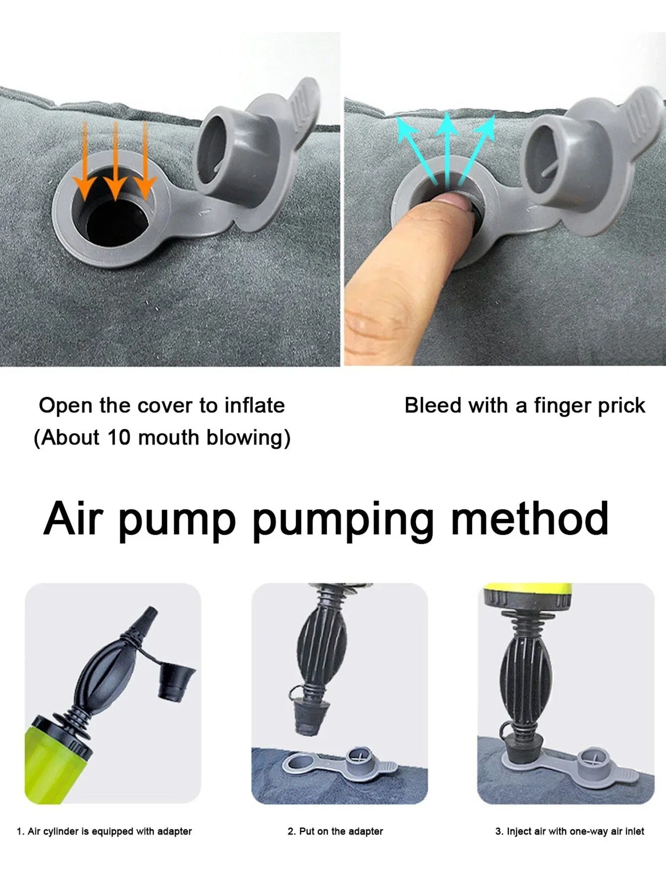 Adjustable Inflatable Footrest Hammock – Travel Bed for Car, Train, Airplane & Camping - Delicate Leather