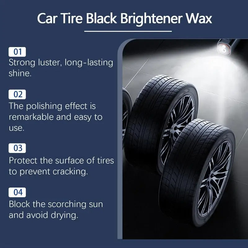 Car Tire Polishing Paste – Deep Cleaning & Enhanced Shine with Tire Protection - Delicate Leather