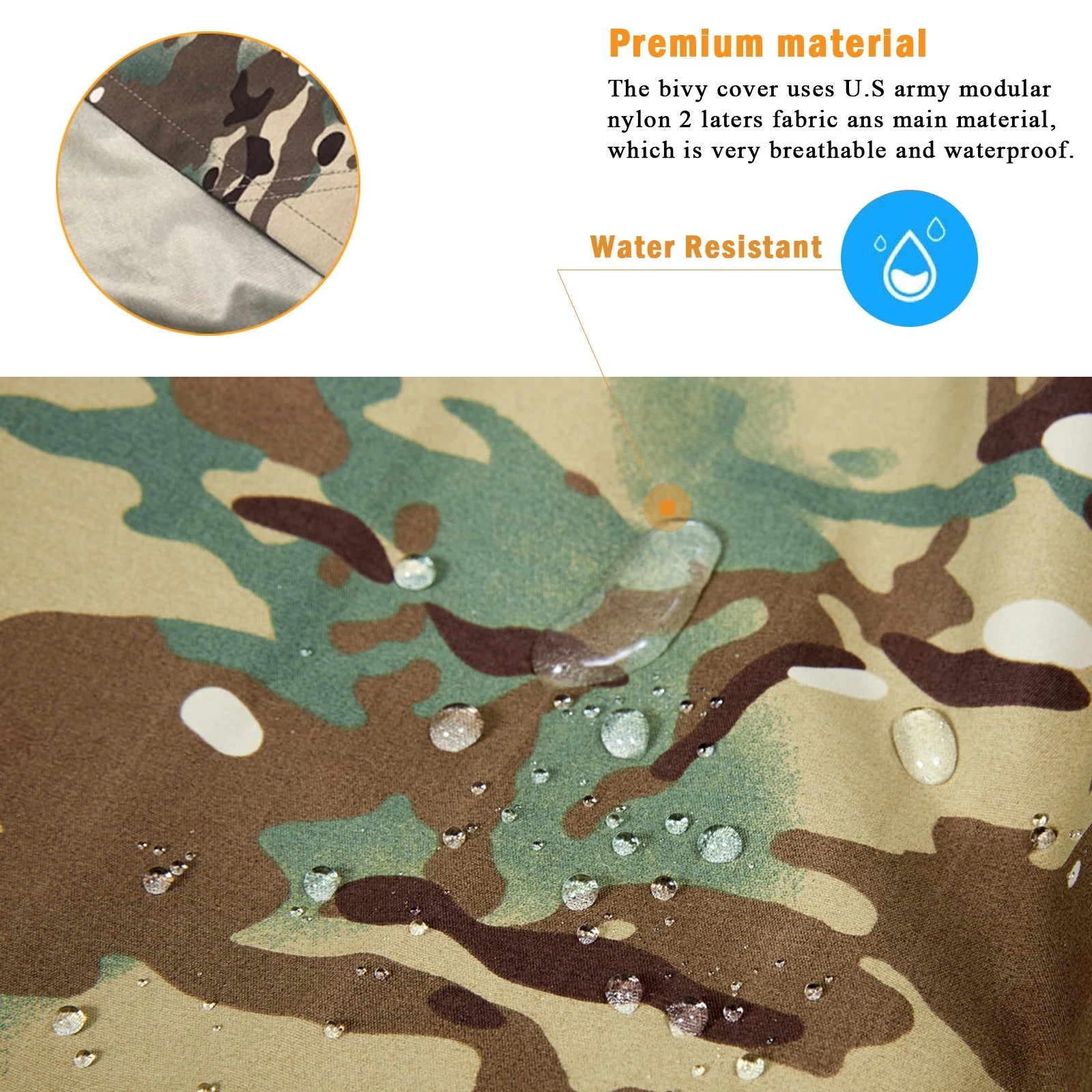 Military Army Modular Sleeping Bag Cover Sack – Multicam & Woodland Camo - Delicate Leather
