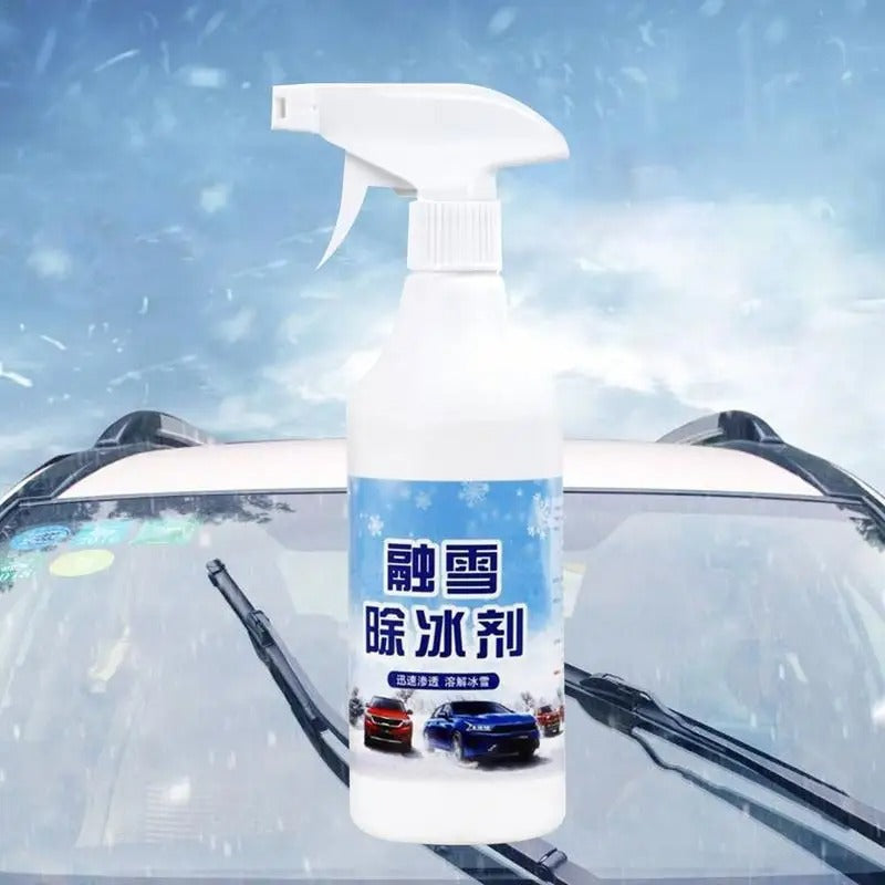 Snow Cleaner Spray 500ml – Window Deicing and Defrosting Spray for Windshield and Car Glass - Delicate Leather